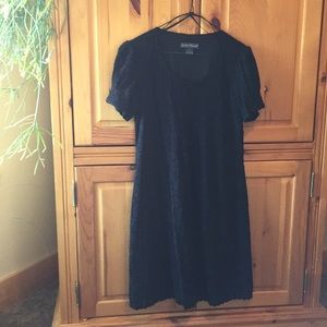 Black knit lace dress. Size 8
